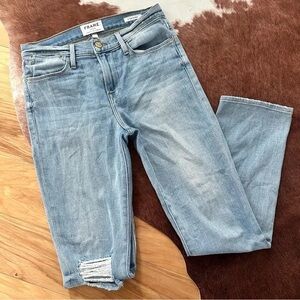 Frame Denim Women's Faded Blue Straight Leg Jeans